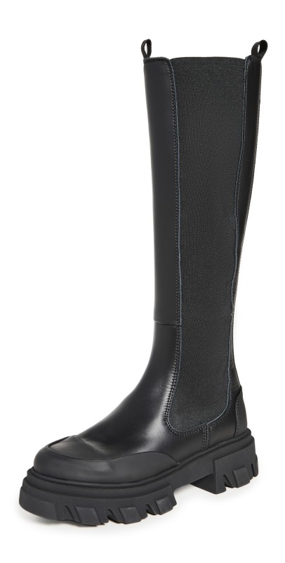 GANNI High Chelsea Boots Black