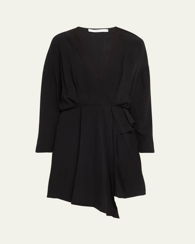 Ilune Draped V-Neck Mini Dress