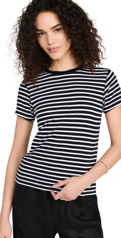 La Ligne Striped Molly Tee Black/White