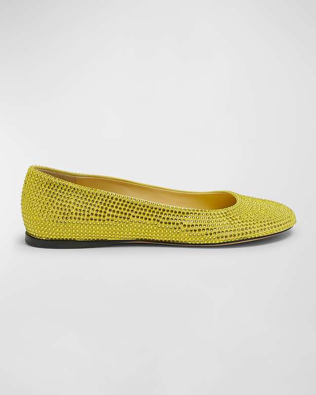 Toy Strass Leather Ballerina Flats