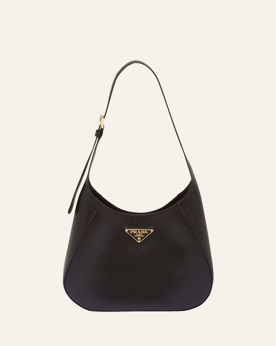 City Calf Leather Hobo Bag