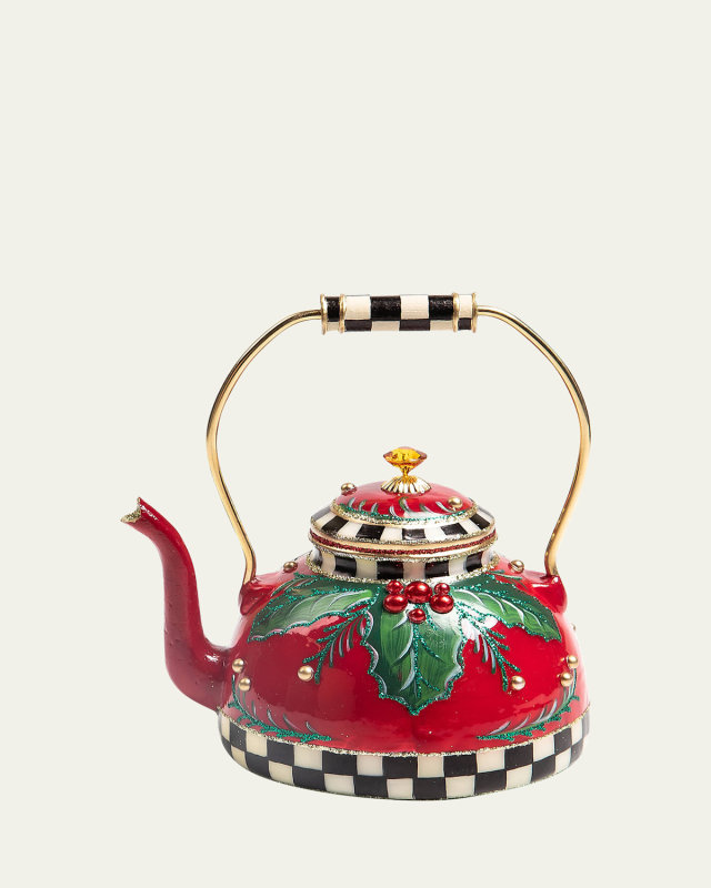 Holiday Kettle Glass Ornament