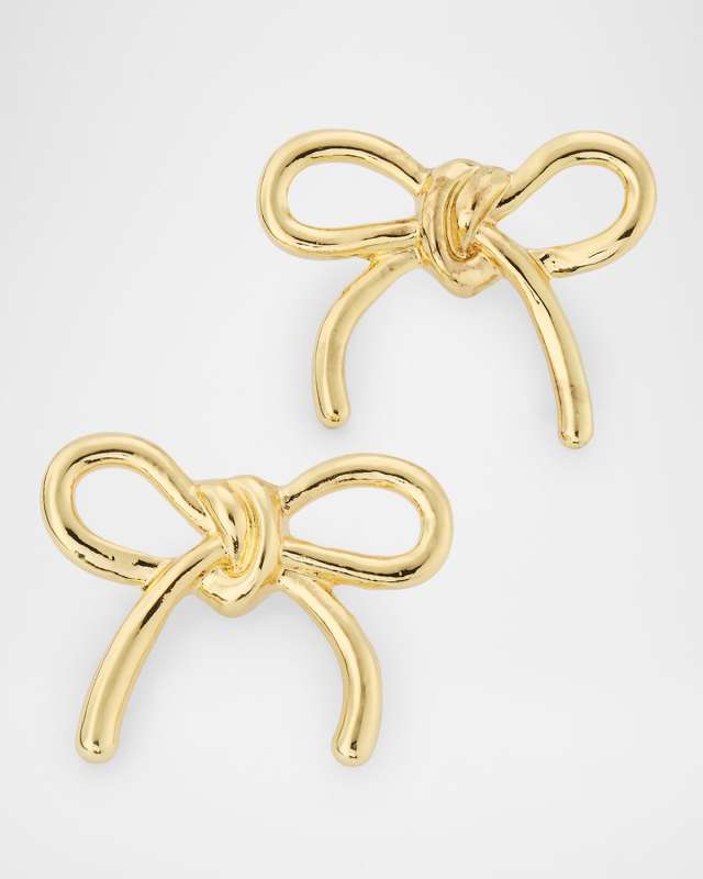 Pave Bow Stud Earrings
