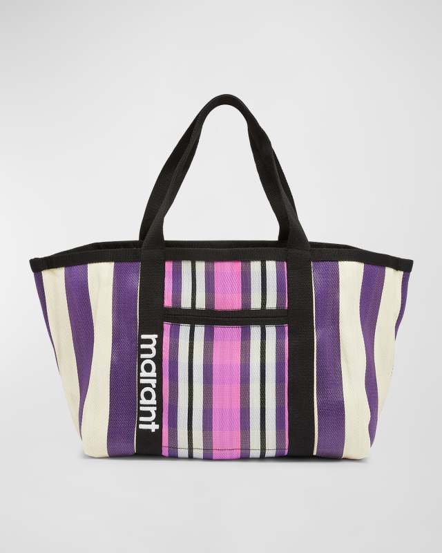 Darwen Striped Nylon Tote Bag