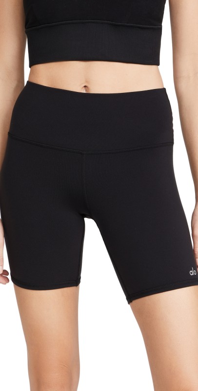 Alo Yoga High Waist Biker Shorts Black