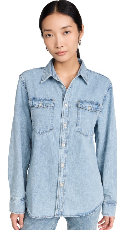 WARDROBE. NYC Denim Shirt Blue