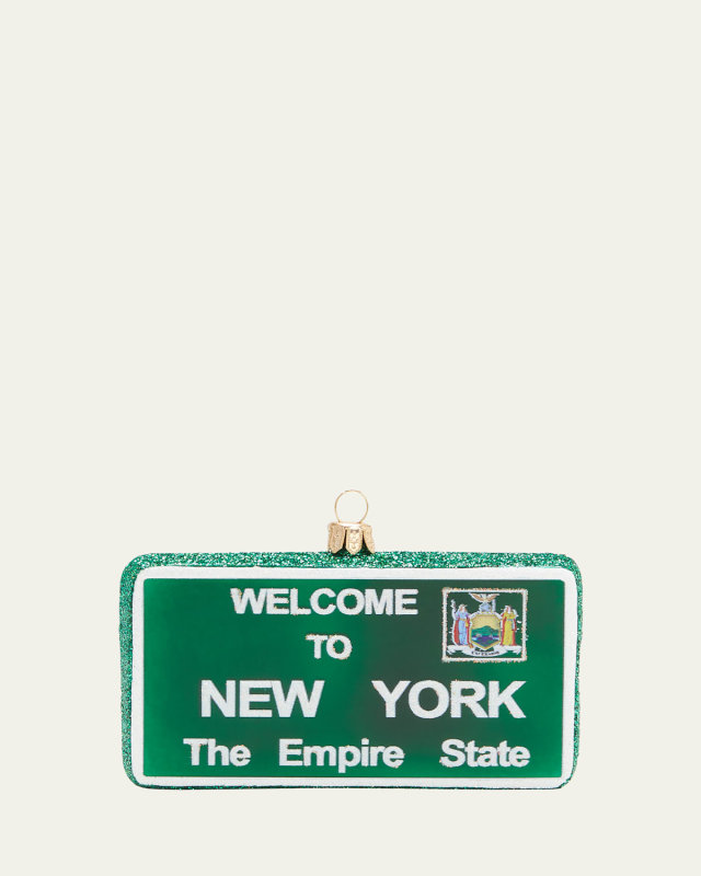 NY Sign Christmas Ornament