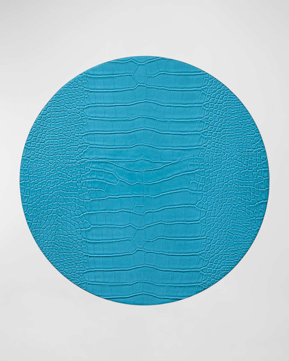 Croc-Embossed Faux Leather Placemat