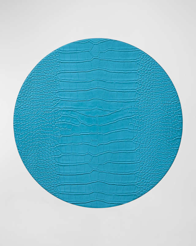 Croc-Embossed Faux Leather Placemat