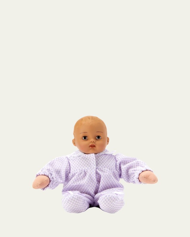 Huggums Lavender Check Medium Skin Tone Doll