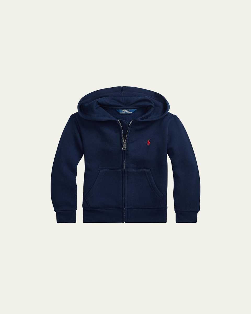 Boy's Knitted Fleece Hoodie, Size 2-7