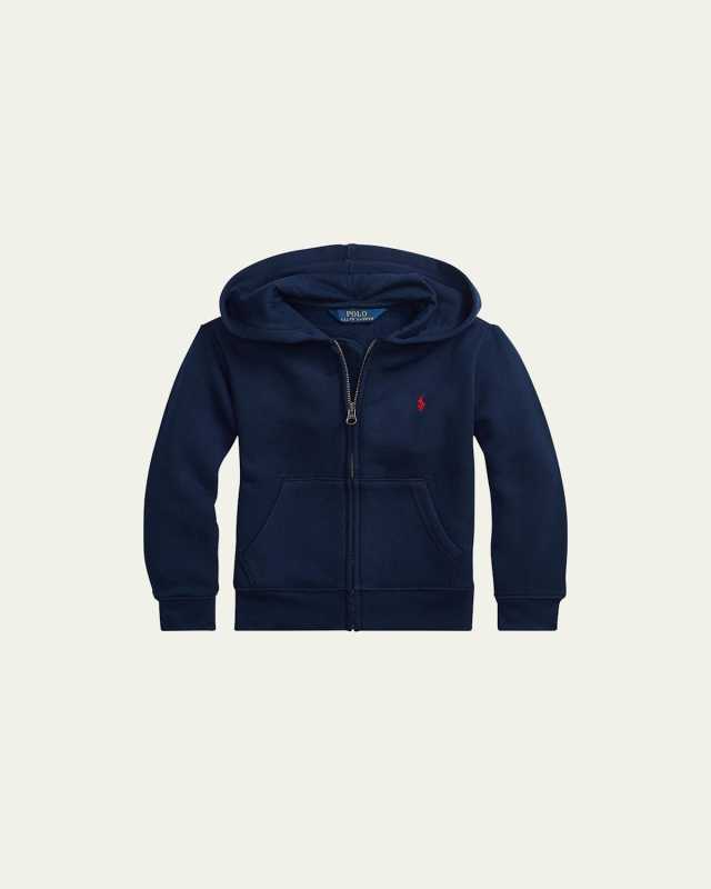 Boy's Knitted Fleece Hoodie, Size 2-7