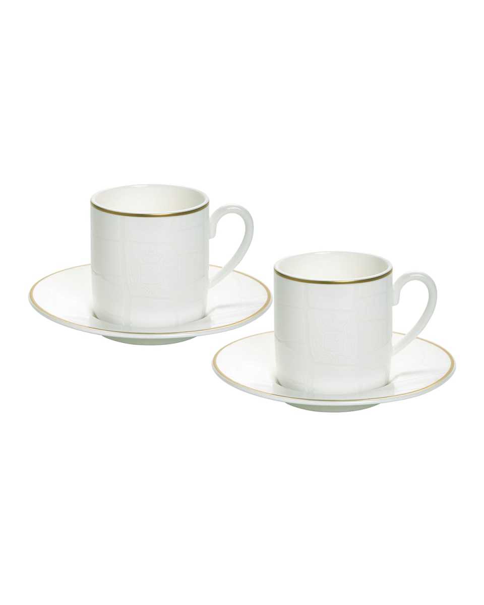 Alligator Espresso Cups & Saucers, Set of 2