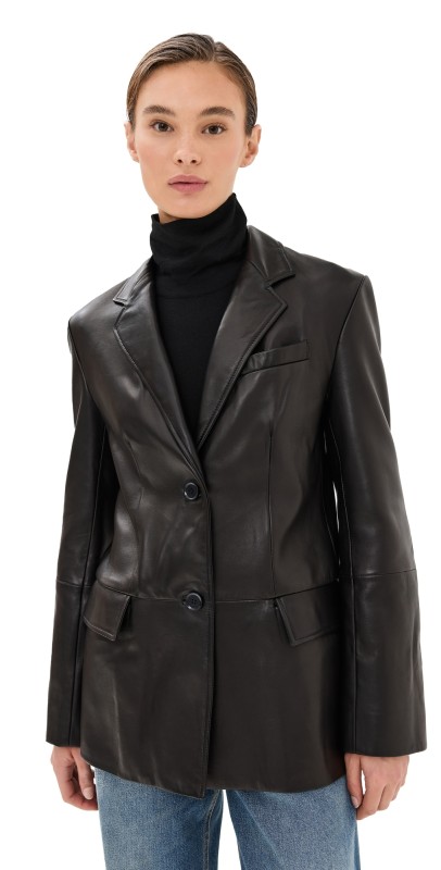 Proenza Schouler Hayes Leather Jacket Black