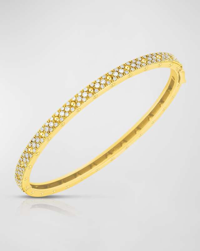 Symphony 18k Yellow Gold Diamond Bangle