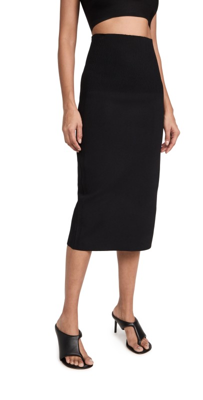 Victoria Beckham Fitted Skirt Black