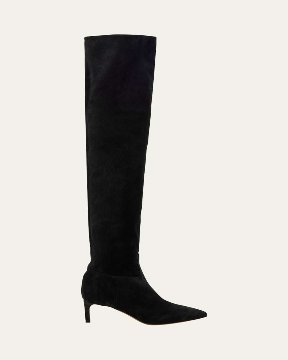 Carolina Slouchy Suede Over-The-Knee Boots