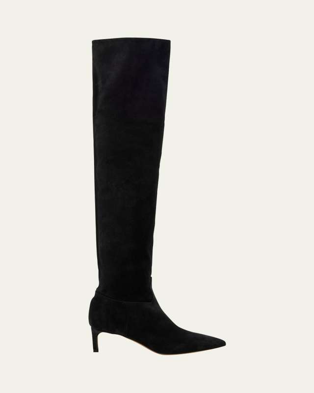 Carolina Slouchy Suede Over-The-Knee Boots