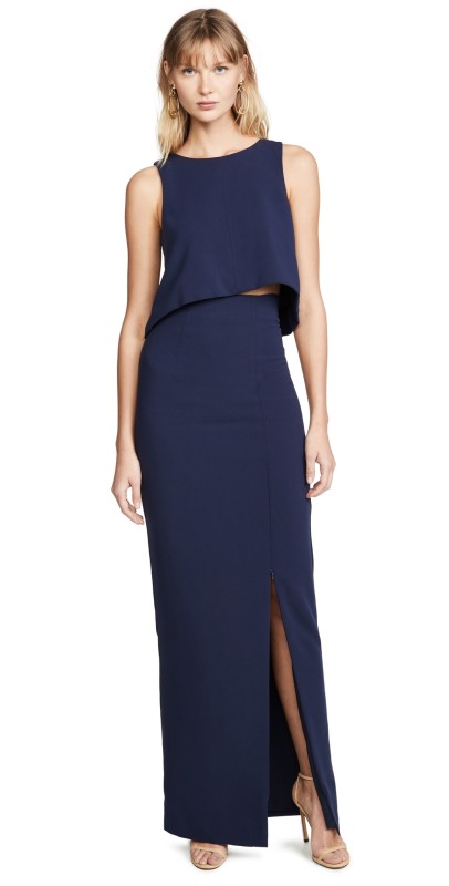 Black Halo Kacie 2 Piece Maxi Dress Pacific Blue