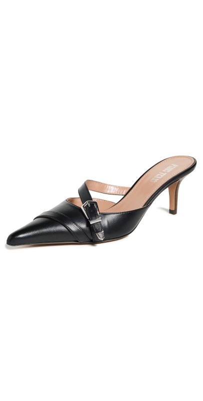 Paris Texas Ashley Embellished Mule Heels Black
