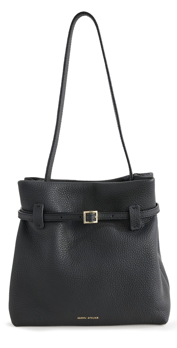 MANU Atelier Mini Tote Du Jour Full Grain Calf Leather Bag Black