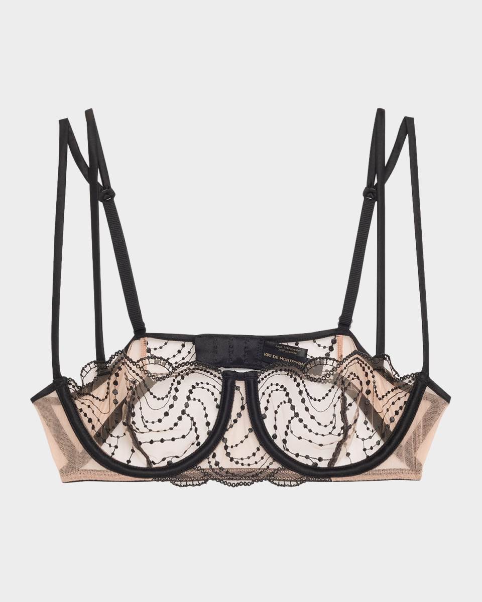 Ondule Embroidered Tulle Balconette Bra