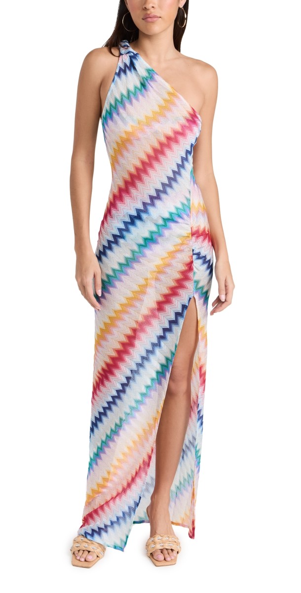 Missoni Long Cover Up Multicolor White Base