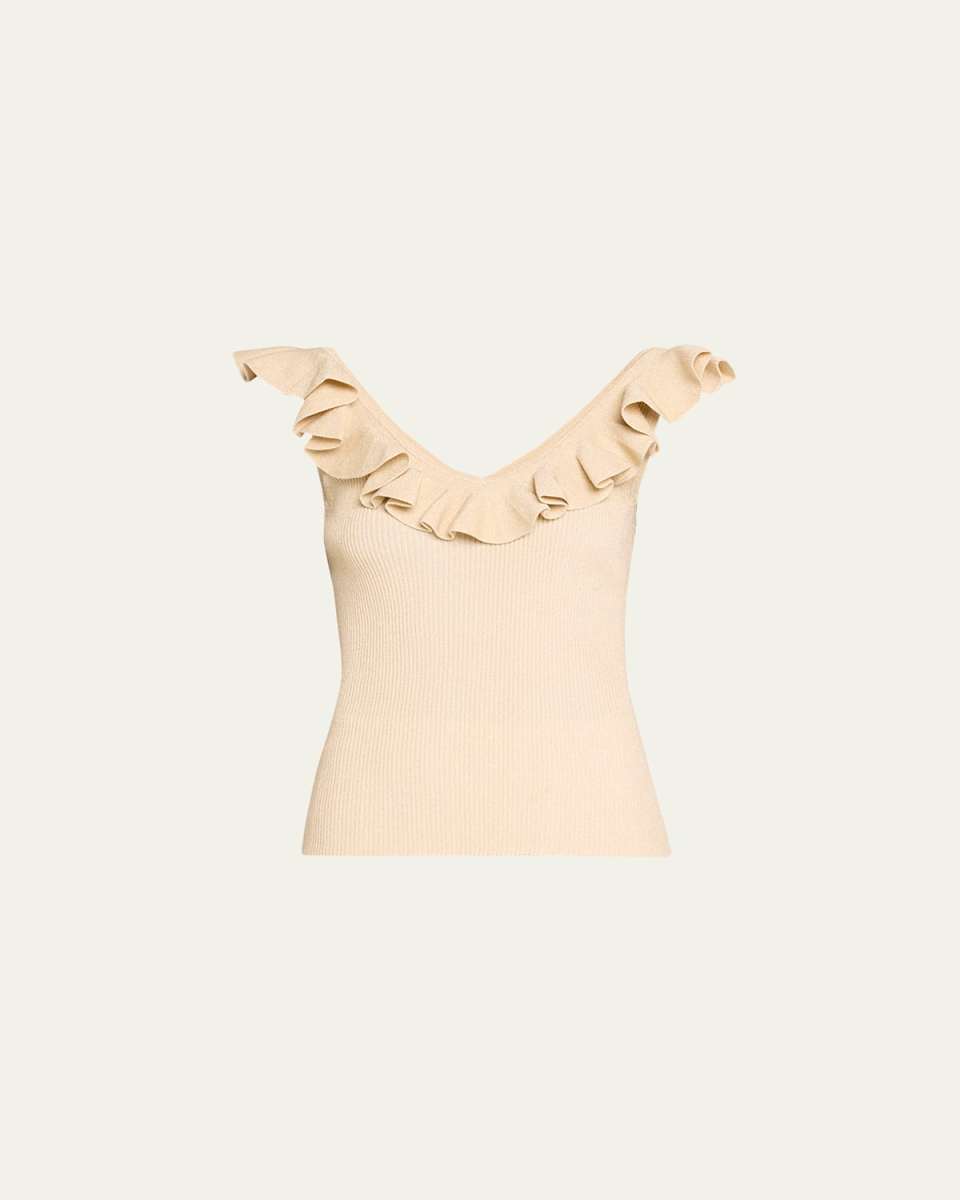 Halliday Frill V-Neck Top