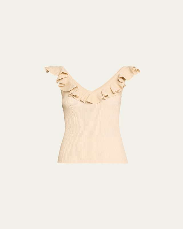 Halliday Frill V-Neck Top