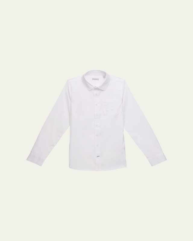 Boy's Owen EKD Stretch Cotton Poplin Long Sleeve Shirt, Size 3-14