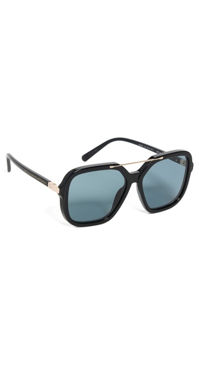 Stella McCartney Acetate Aviators Shiny Black/Blue