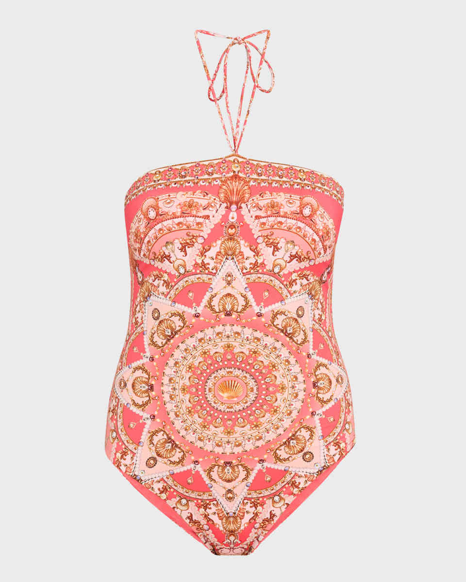 Shell Games Bandeau One-Piece Swimsuit