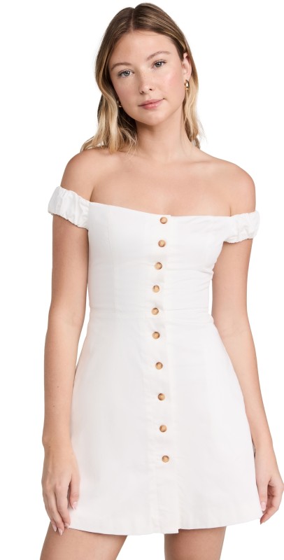 Favorite Daughter The Lovesick Mini Dress White