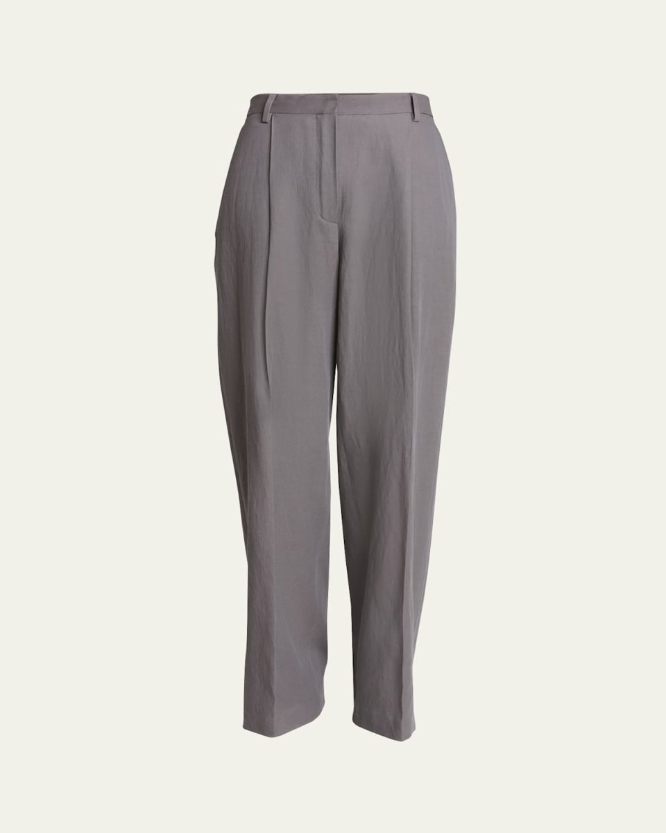 Porter Pintuck Wide Leg Wool Pants