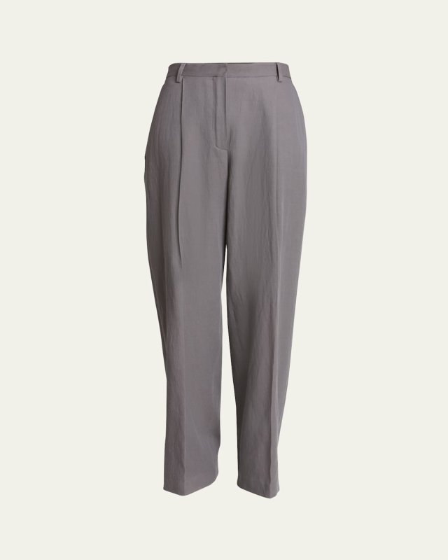 Porter Pintuck Wide Leg Wool Pants