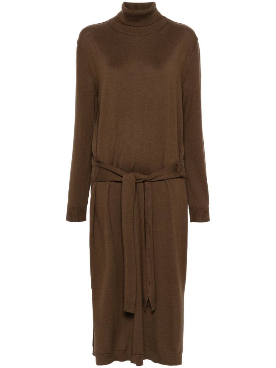 trompe l'ail midi dress