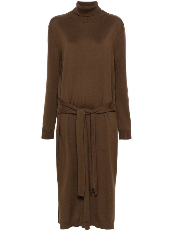 trompe l'ail midi dress