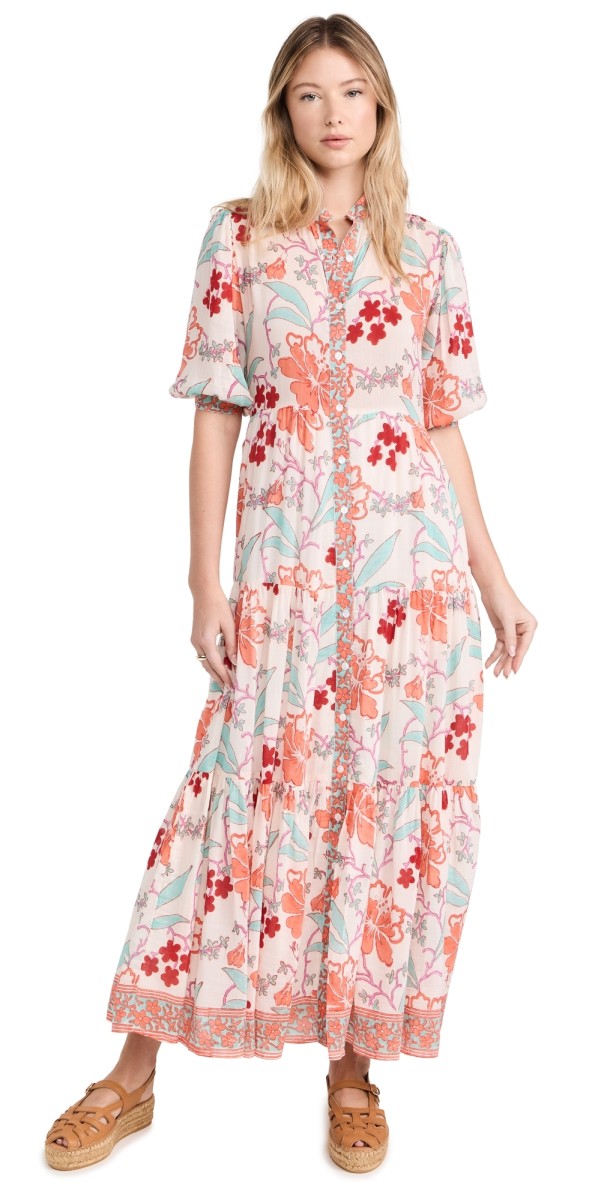 Bell Catlyn Maxi Dress Orange Turq Floral