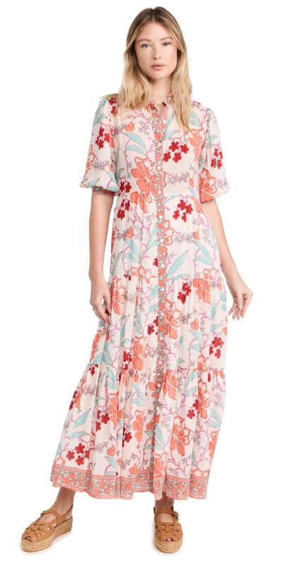 Bell Catlyn Maxi Dress Orange Turq Floral
