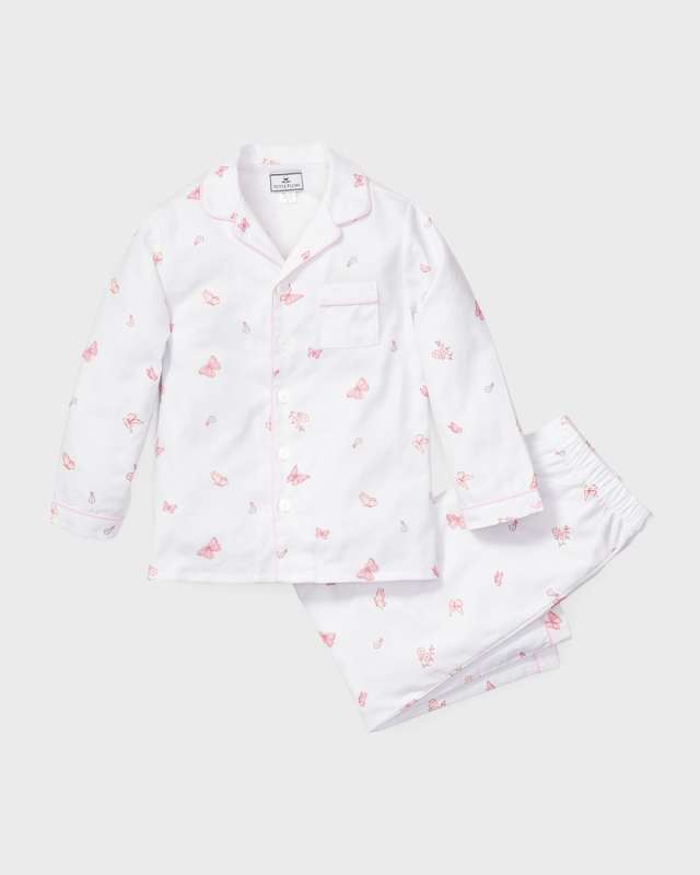 Girl's Butterfly 2-Piece Pajama Set, Size 6M-14