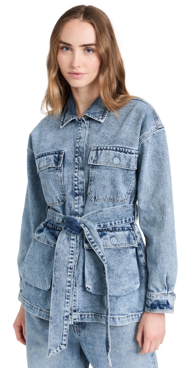 Good American Uniform Cargo Jacket Indigo301