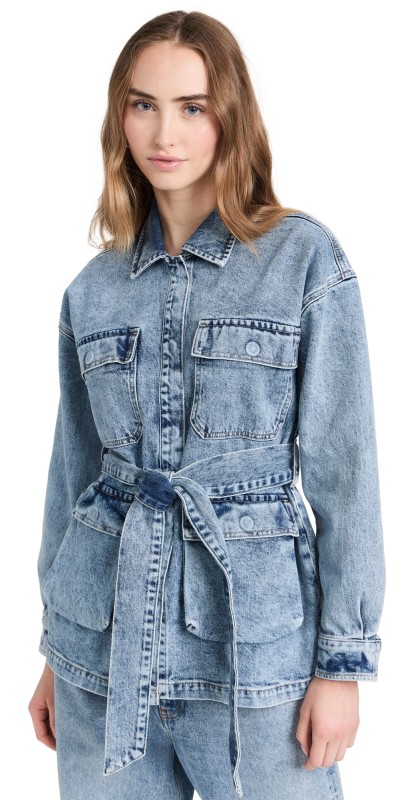 Good American Uniform Cargo Jacket Indigo301