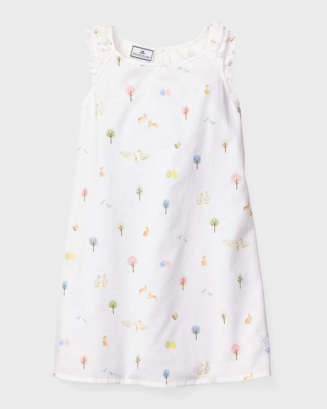 Girl's Amelie Easter Gardens Ruffle Nightgown, Size 6M-14
