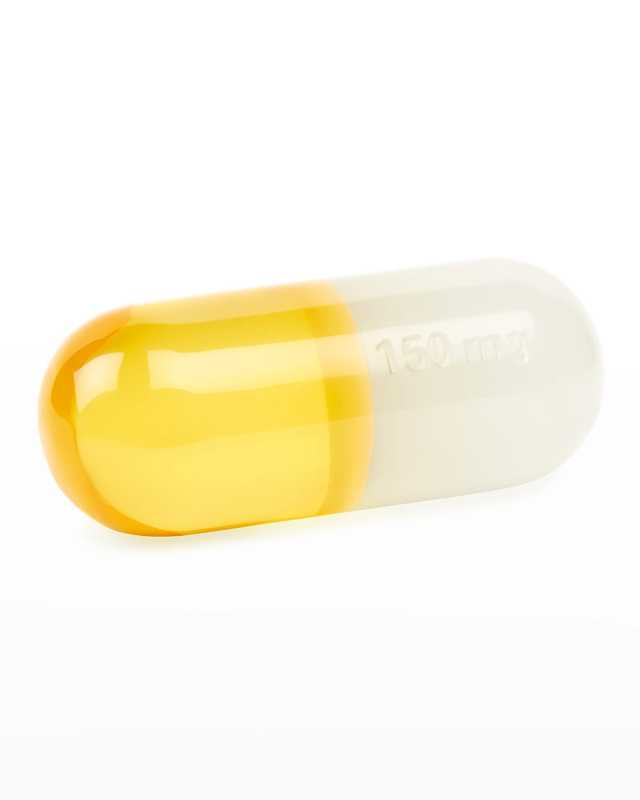 Small Yellow Acrylic Pill
