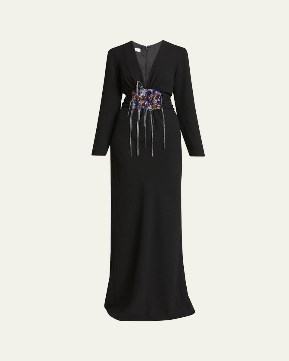 Dofilia Beaded Crystal Detail Dress