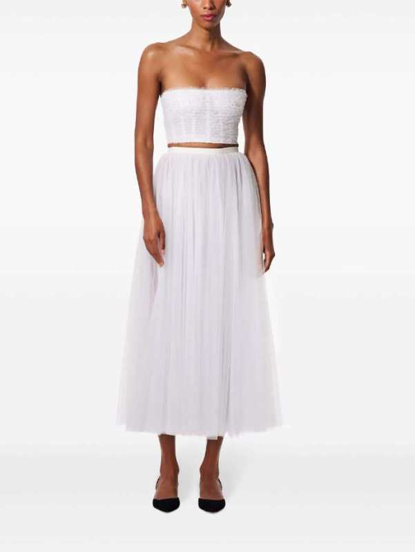 Carolina Herrera sequin-embellished tulle cropped top