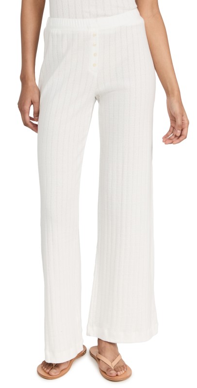 Leset Pointelle Pants White