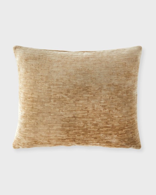 Mesa Ribbed Velvet Boudoir Pillow, 19" x 15"