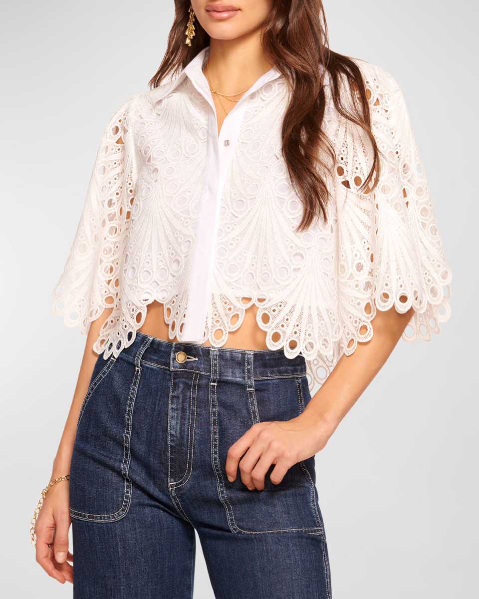 Myrtle Embroidered Crop Top