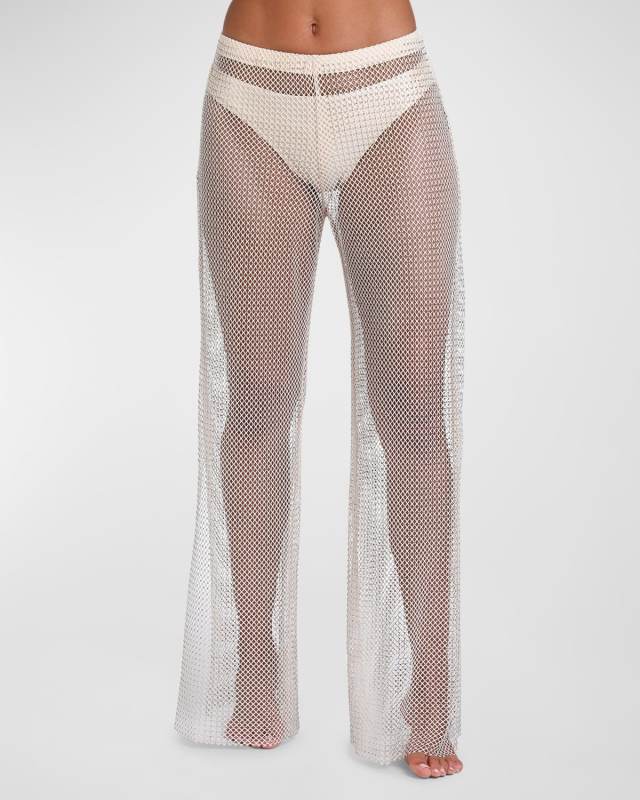Noemi Crystal Mesh Beach Pants